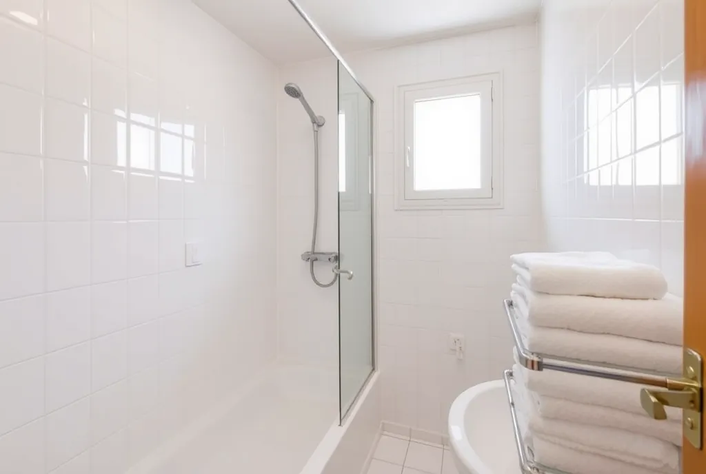 Baño desinfectado de una vivienda